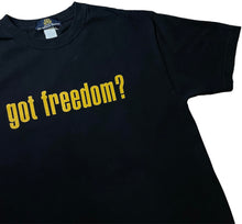 Load image into Gallery viewer, Ronald Reagan Got Freedom? Tee “Black”
