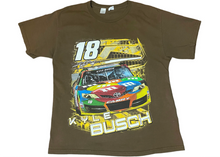 Load image into Gallery viewer, AAA 2014 NASCAR x M&amp;M’s Kyle Bush (#18) Tee “Brown”
