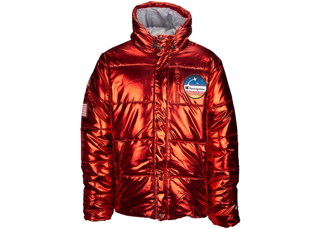 Champion Puffer Jacket “Metallic Red”